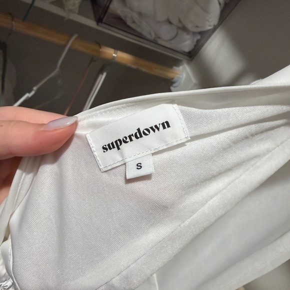 Superdown White Backless Ruffle Dress - Picture 3 of 3